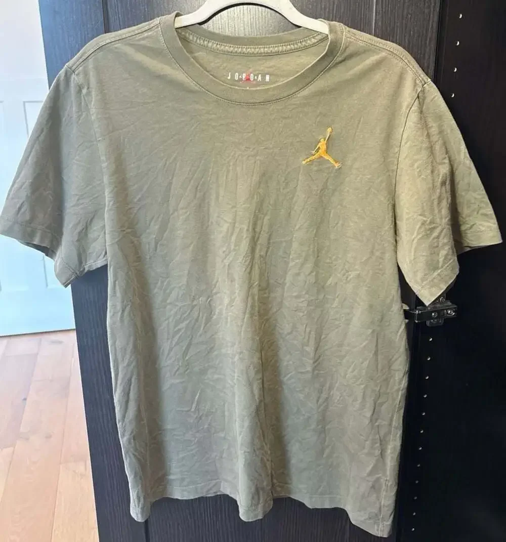 Jordan Jumpman Embroidered Logo T-Shirt Olive Green